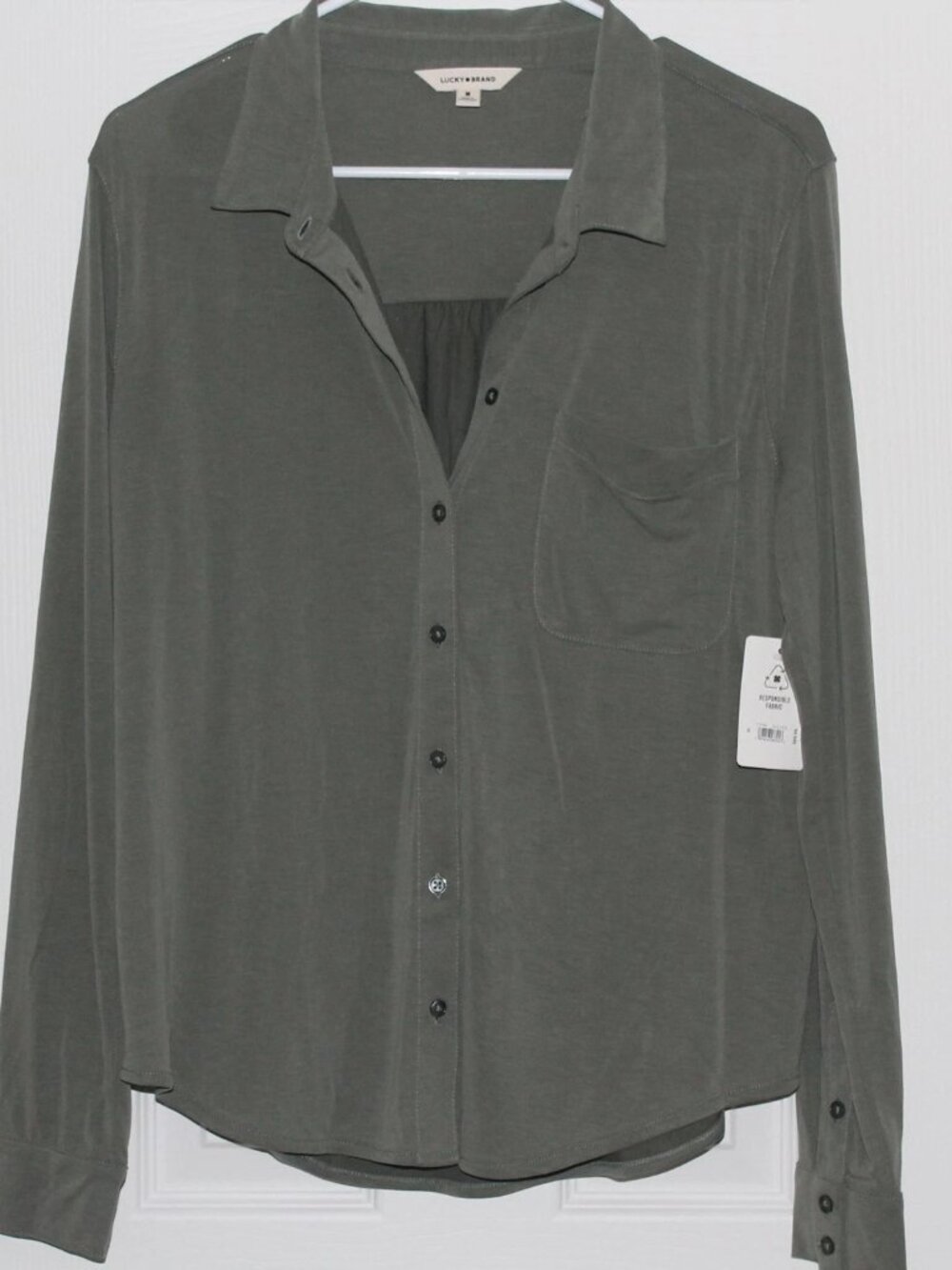 Olive Green, Lucky s Brand Ladies Shirt NWT, Sz M